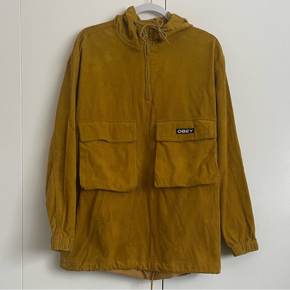 OBEY Shiner Anorak Men's Mustard Jacket - Picture 4 of 11